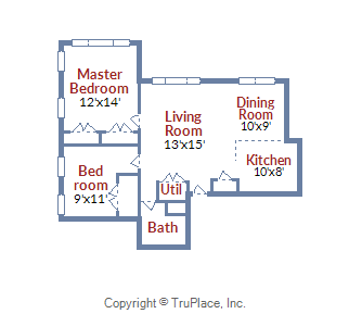 1210 Perry ST NE #102 Washington DC  Floor Plan